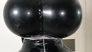 Body inflation dreams in latex (ass and breast expansion)