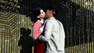 Newly Married Housewife Fucked Hard by Stranger Outdoors - Public Cheating Creampie