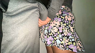 Big-assed Woman Touches a Stranger's Erect Penis. Flash Dick!!