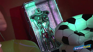 Rough double penetration gangbang for naughty blonde with large boobs