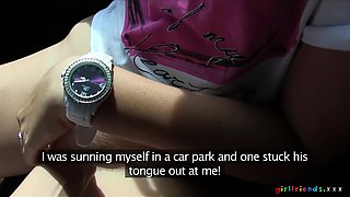 Tantalizing Blond hair babes Have Horny Car Sex In Public 1 - Girlfriends
