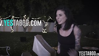 Big tits mature MILF bride has threesome with evil petite stepsis