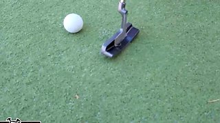A Golf Lesson For His Busty Brunette Wife - Sensual hardcore