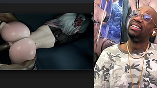 Panam Deepthroating the Fuck Out of a Hard BBC Dildo with Her Ass Exposed, Huge Ass Slut Fucked by a BBC