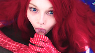 Spider Woman and Her Wet Needy Spider Holes. Thor's Hammer Cream