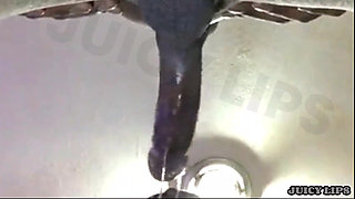 JUICY LIPS-mouth got so sloppy slurping his dick he bust a hard NUT!!!