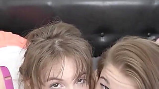 Two College Sluts Share POV Big White Cock