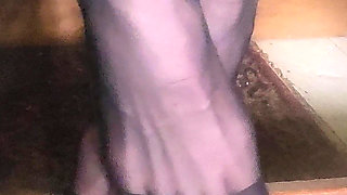 Goode Girl Black Pantyhose Foot Worship POV JOI