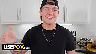 Stepson surprises step-mom for her b-day with breakfast in couch, foot massage& a good boner screwing