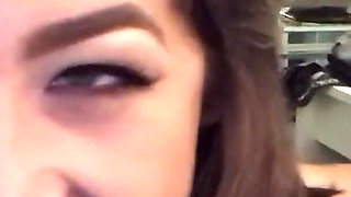 Evelin Selfie Style Sucks BF Uncut Cock