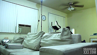 On her knees and hungry for cum