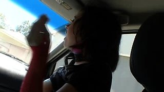 Extreme amateur pov blowjob with brunette babe