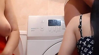 I Fuck My Stepdaughter in the Mouth in the Toilet, and Her Girlfriend Watches Us and Masturbates