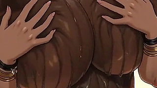 Voluptuous Ebony African Goddesses Covered in Savanna Mud Spraying Milk From Huge Breasts Erotic Sunset Scenes