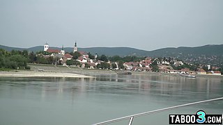 Ebony slut needs deep anal sex on a boat