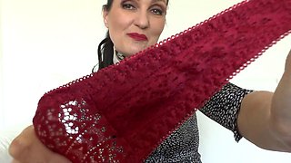 Lady Victoria Valentes Sizzling Panty Sniffing Fantasy Erupts as Sub worships her Sexy Linger