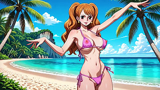 One Piece Babes - One Piece female characters dancing in bikini topless and nude
