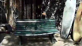 Super-naughty ebony lifeguard gets doggied on a bench