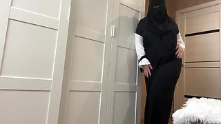 Moroccan Girl Caresses Herself in Pantyhose.