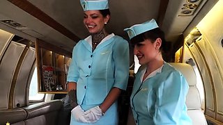 Hardcore urine fetish threesome with cock slurping skanks