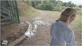 Test Of Courage! Truck Driver Fucks Me Anal On The Highway Bridge !! With Miley Weasel