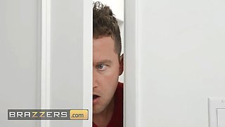 Coco lovelock trusses macy meadows on the sofa with a sex toy on her cunny & her bro unties her to screw her - brazzers