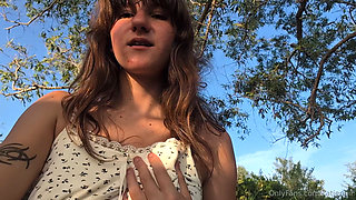 Beautiful 18 Year Cute Girl Risky Masturbation at the Beach Public Nude Outdoors Perfect Body Brunnete