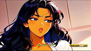 Cuckold Cuckold COUGAR Offers Herself as Company Reward - AI CARTOON