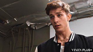 Fit MILF Justine Fucks a Young Stud in His Classic Car justine jakobs, parker ambrose
