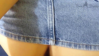 I Couldn't Resist Fucking Her When I Saw Her in Her Denim Miniskirt