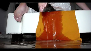 She Make Dirty All the Floor with Big Cum