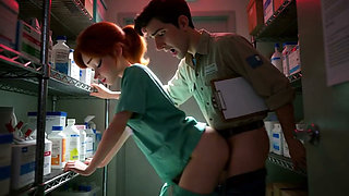 The Blowjob-giving Nurse, Famous Among Doctors and Nurses, Relieves Them During Their Shifts (ai-generated)
