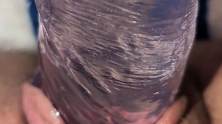 New Huge Dildo Pussy Squirt MILF GILF Solo