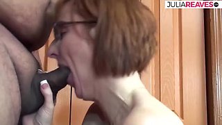 Hot American MILF First Time Amateur Blowjob - Cum in Mouth & Swallow