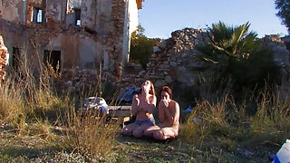 Anal Foursome for Two Teens at the Sea