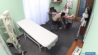 Sexy long-legged student Any is having sex with a lustful doctor