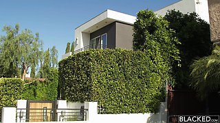 Slim Petite Brunette Babe Megan Rain Tames 2 Monstrous BBCs In Hardcore Interracial 3-some