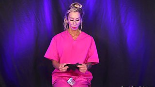 Experienced blonde mature works hard cock in POV CFNM