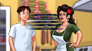 Summertime Saga - Johannes fucked Odette, Johannes fucked Maria, Eva had her baby