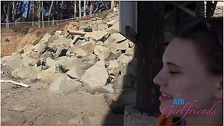 Public Car Sex On A Trip To The Beach Sucking Cock And Riding It Hard Pov