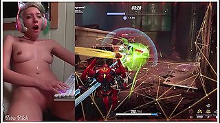 Playing Marvel Rivals With My Friends While I Secretly Masturbate (creampie + Dildo Ride + Spanking)