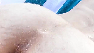 Outdoor Pool Chloe Foster Bounces Strapon on His Asshole