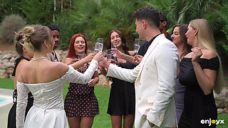Slut Bride Wedding Threesome