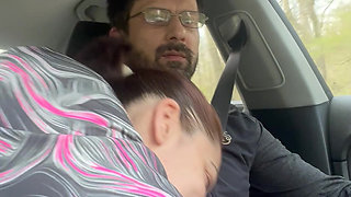 She Couldn't Wait - MILF Blowjob & Handjob While Driving - Public Car Sex Kingyordanov