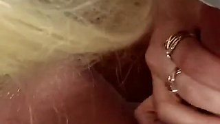 MILF with Blonde Pigtails and Perfect Tits Gives a POV Blowjob with Cumshot in Her Mouth