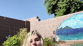 Big Boobed Blonde Masturbates With A Dildo In The Bathroom