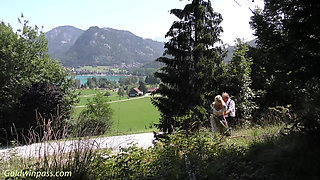 Big boob german milf rough outdoor toyed