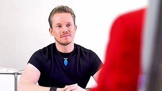 Busty Melanie Moon and Mia Blow Deep-Throat Max Maynards Dick
