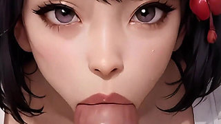 Japanese Bride Sucks Your Cock in Public Park on Wedding Day - Cherry Blossom POV 4K