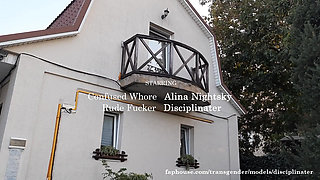 The Juliet Balcony. No Rights Day in Da Art House for Sissy Trans Alina From Her Master. Degrading, Deepthroat, Anal, Public